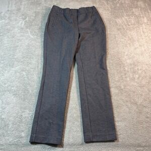 J.‎ Jill Ponte Pants Women's XS Gray Slim Leg Pull On Herringbone Career Office